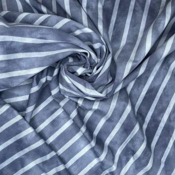 French Terry Sommersweat Streifen blau
